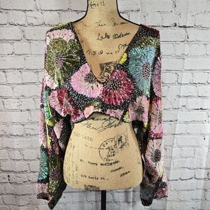 ASOS Multicolor Sequin Crop Top